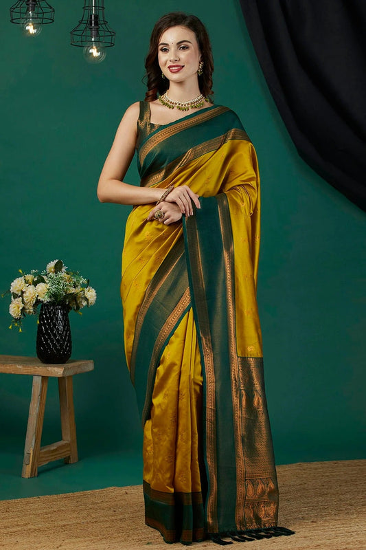 Mustard Banarasi Silk Traditional Saree NCSD11111510