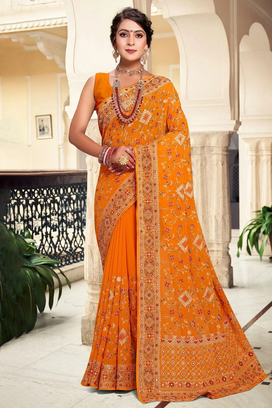 Mustard Georgette Designer Saree NCLC11210302