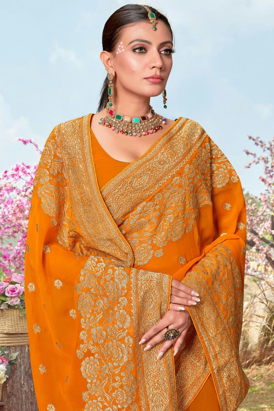 Mustard Georgette Designer Saree NCLC11210353