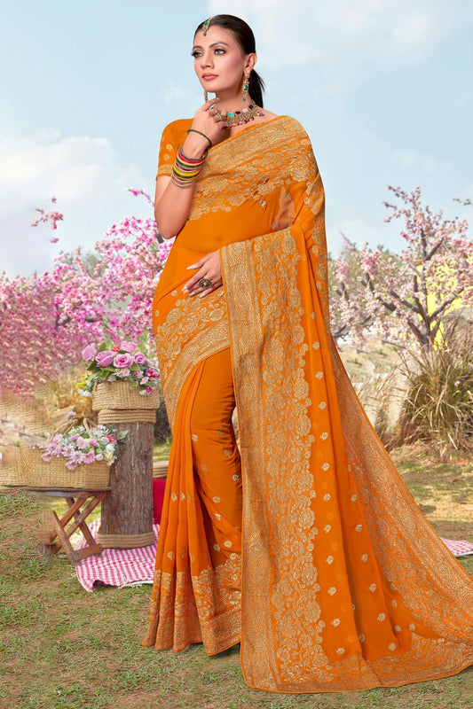 Mustard Georgette Designer Saree NCLC11210353