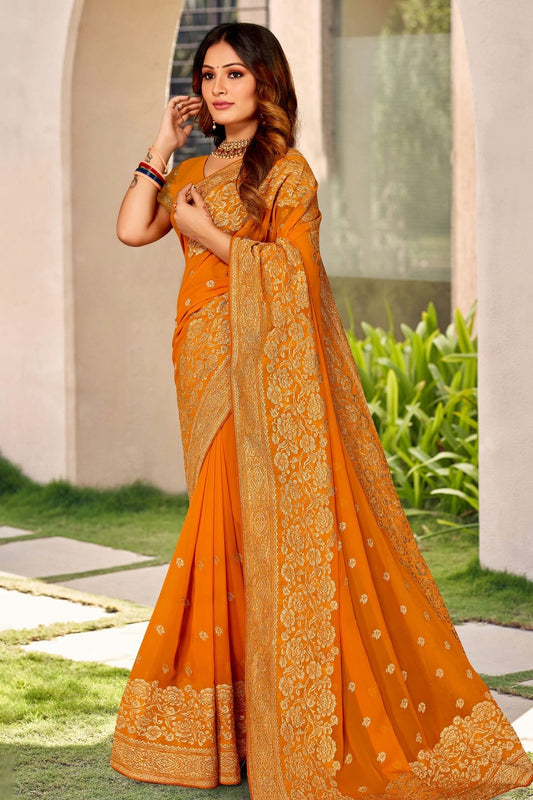 Mustard Georgette Designer Saree NCLC11210394