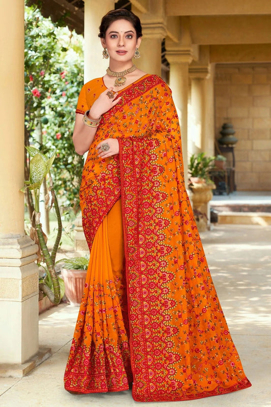 Mustard Georgette Designer Saree NCSD10910140