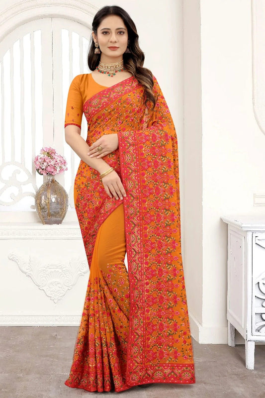 Mustard Georgette Designer Saree NCSD10910153