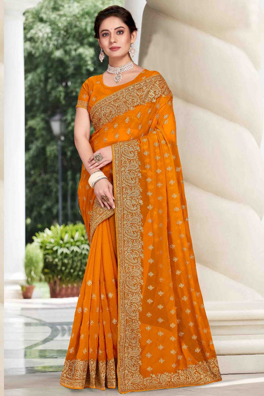 Mustard Georgette Designer Saree NCSD11210896