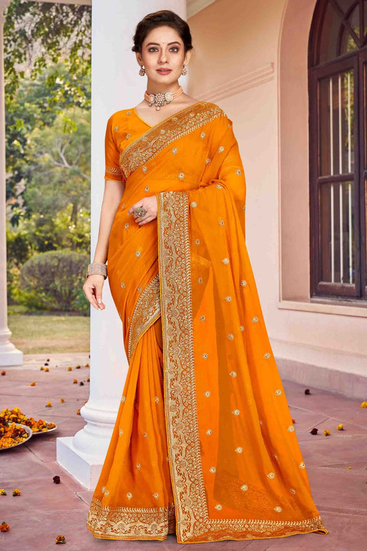 Mustard Georgette Designer Saree NCSD11210906
