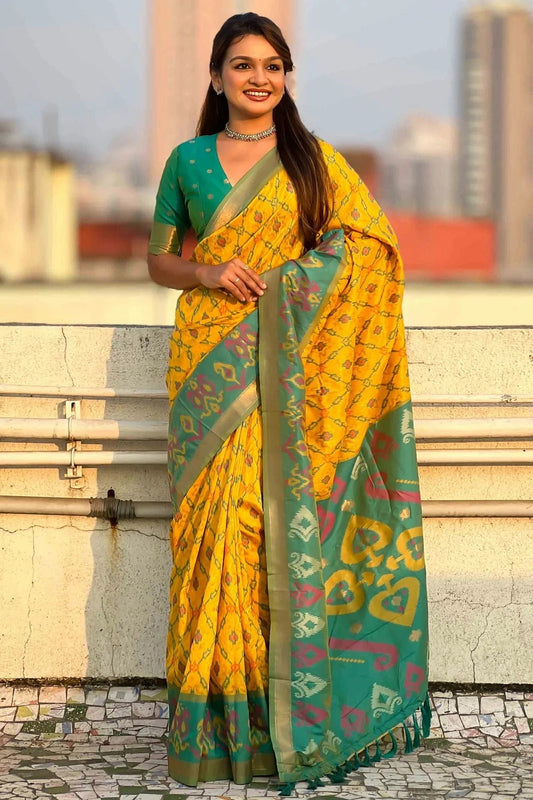 Mustard Patola Silk Traditional Saree NCSD11111128