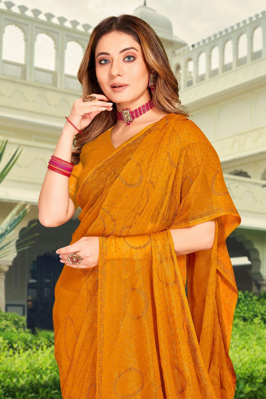 Mustard Silk Designer Saree NCLC11210369