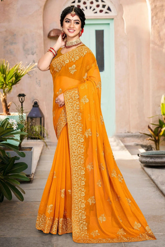 Mustard Silk Designer Saree NCLC11210464