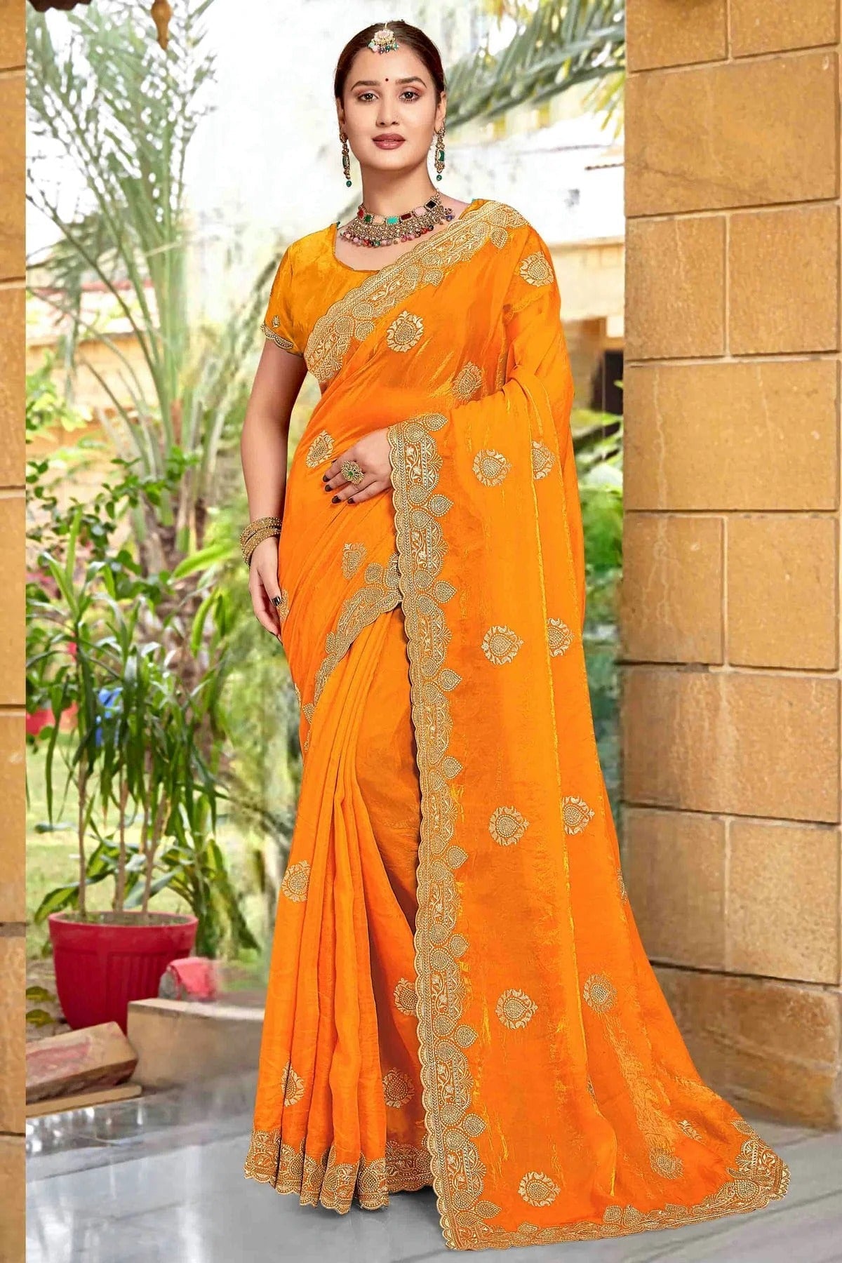Mustard Silk Designer Saree NCSD11210177