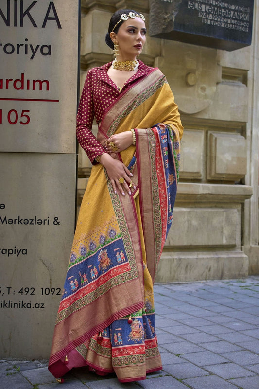 Mustard Silk Traditional Saree NCSD11111639
