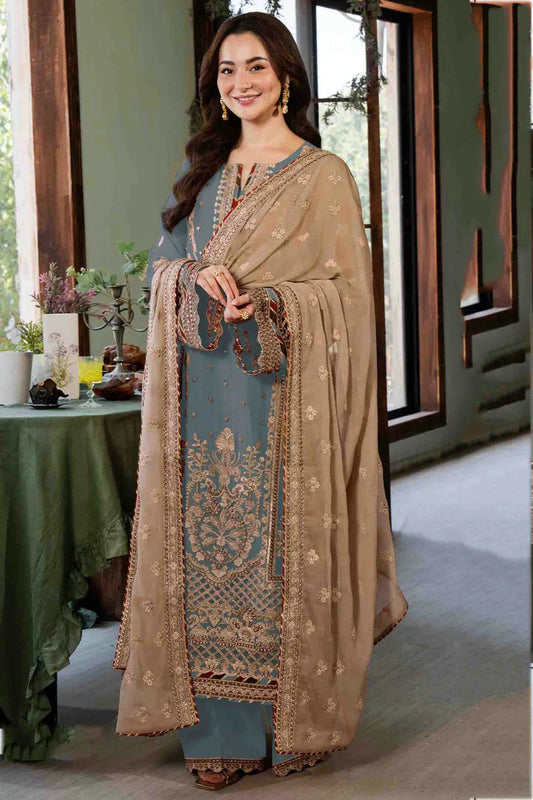 nivakafashions Slate Blue Faux Georgette Pakistani Suit-NFL0018
