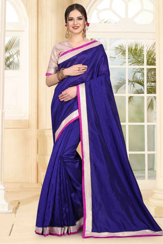 Navy Blue Art Silk Saree NCSD11210633