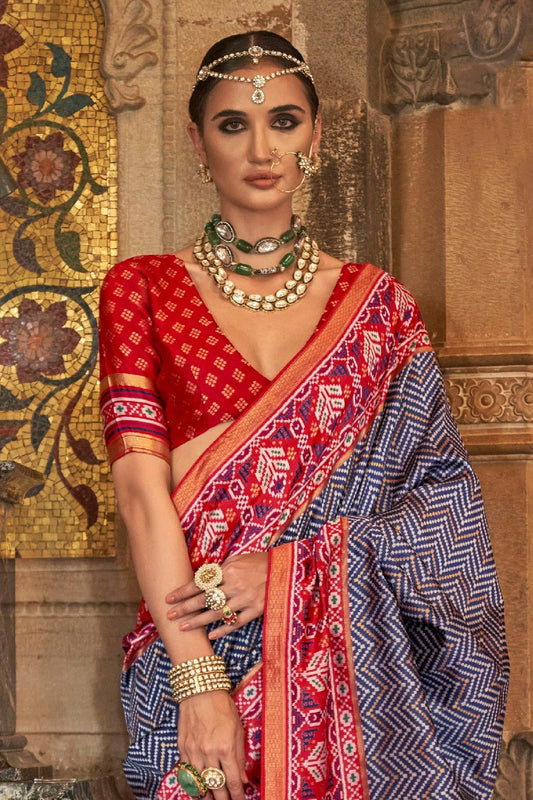 Navy Blue Banarasi Silk Saree NCSD11112478
