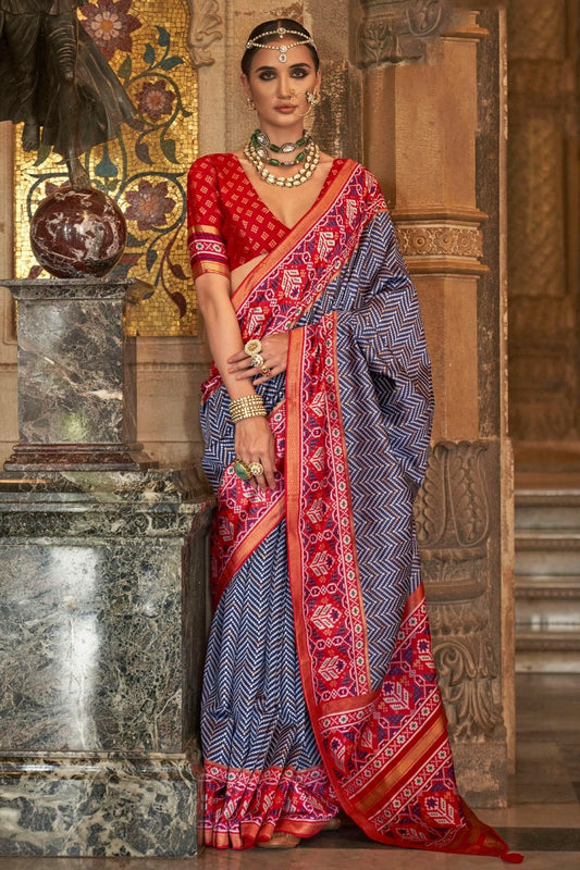 Navy Blue Banarasi Silk Saree NCSD11112478