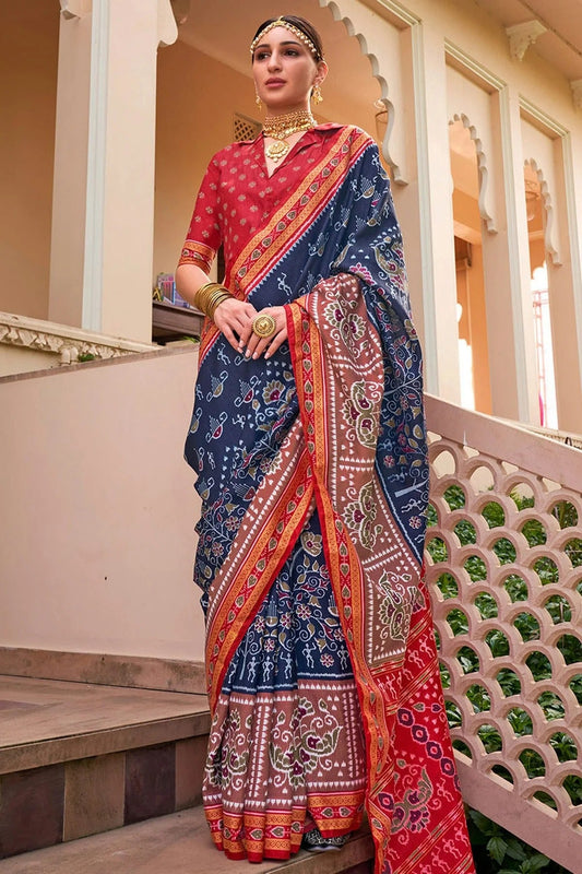 Navy Blue Sigma Silk Traditional Saree NCSD11111146