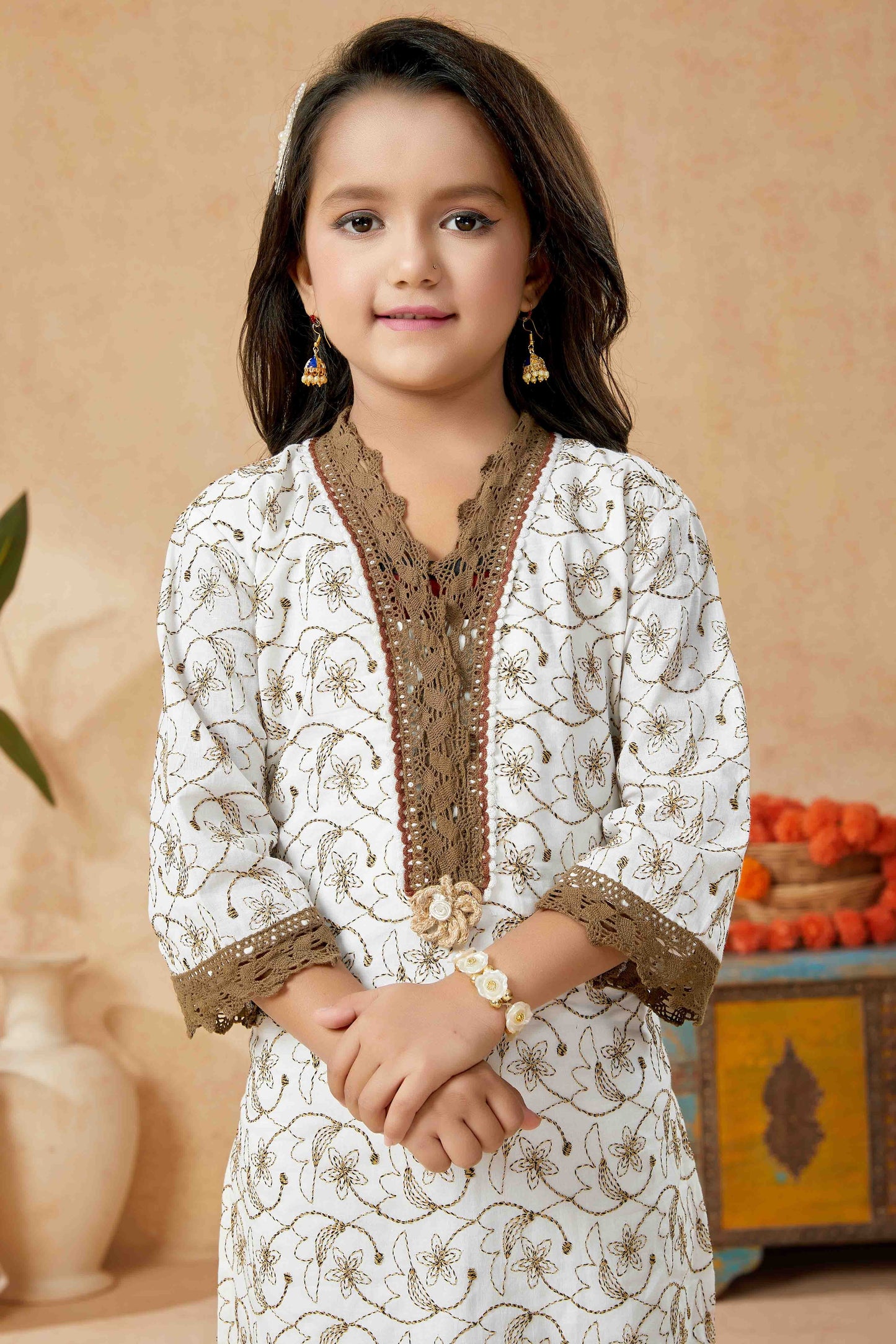Off White Cotton Pant Style Suit NCGW10710852