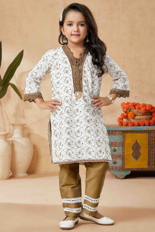 Off White Cotton Pant Style Suit NCGW10710852