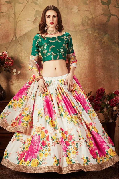 Off White Organza Lehenga Choli NCLC10110313