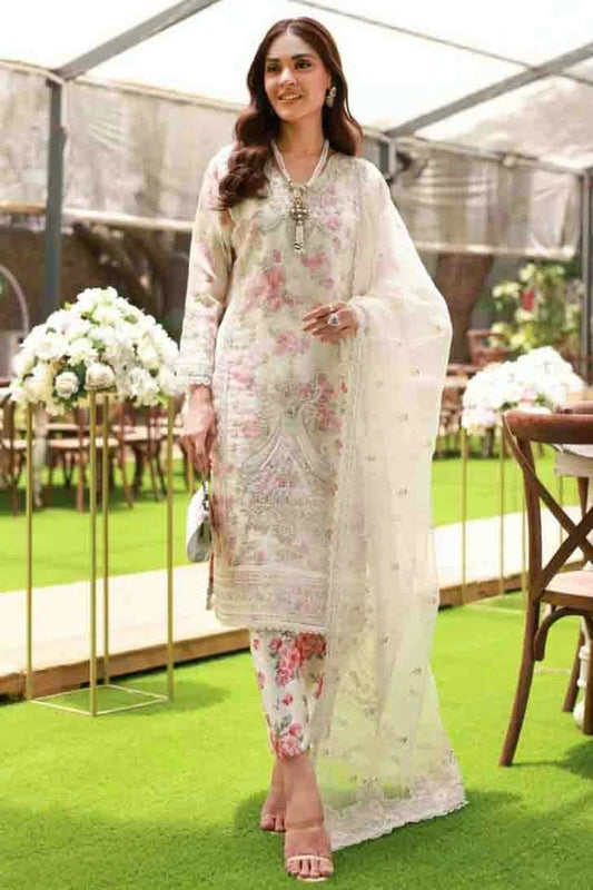 Off White Organza Silk Pakistani Suit NCSM11410126
