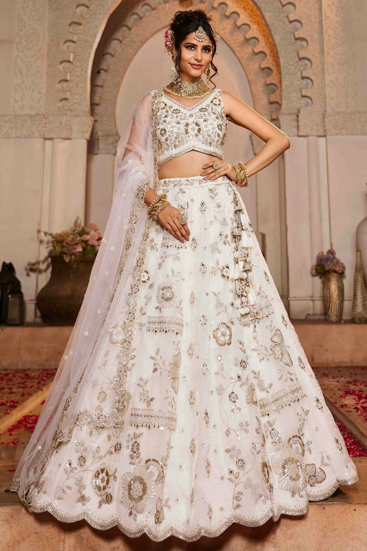 Off White Tissue Lehenga Choli NCLC11110786