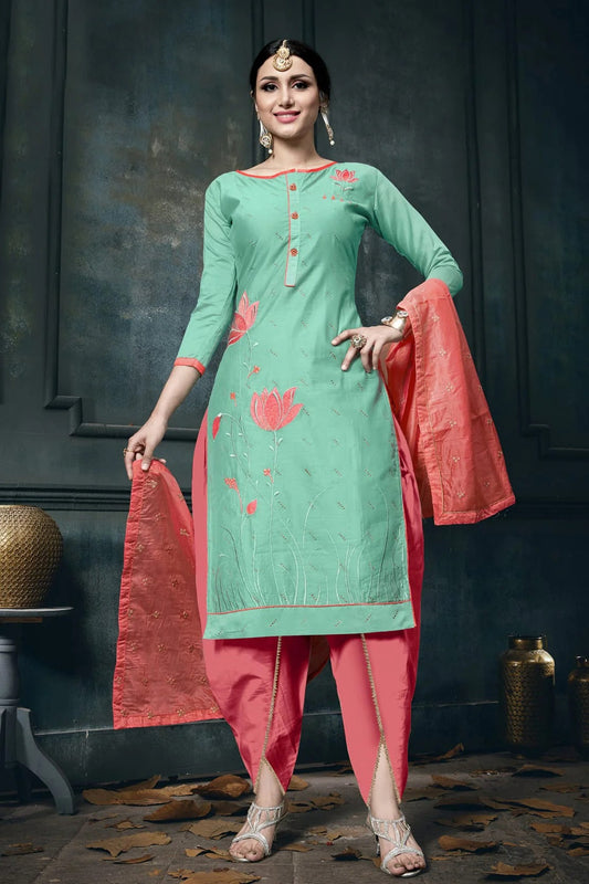 Olive Green Unstitched Jam Cotton Straight Suit NCUS11610184