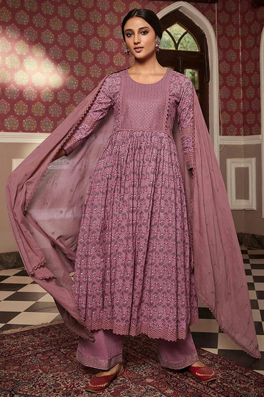 Onion Pink Cotton Stitched Salwar Suit NCSS11111882