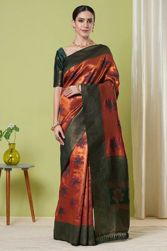 Orange Banarasi Silk Traditional Saree NCSD11111155