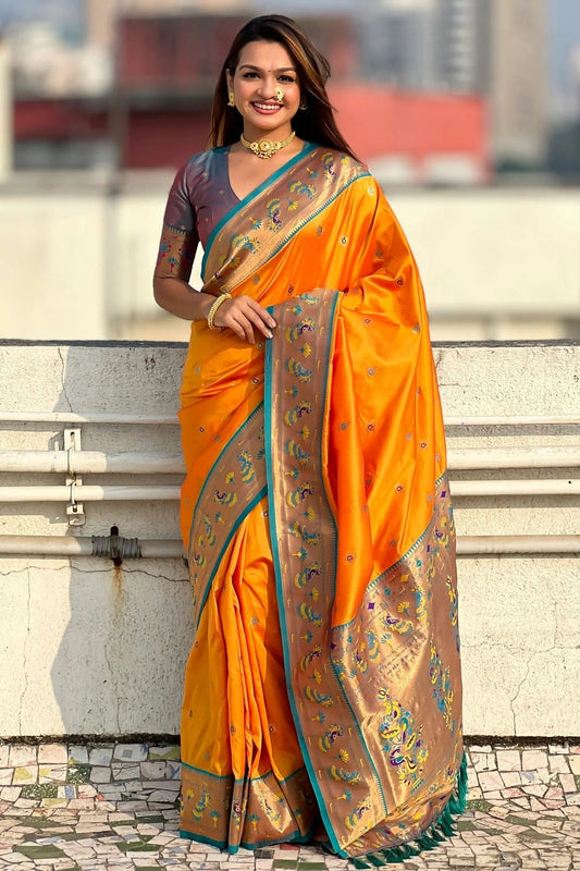Orange Soft Silk Traditional Saree NCSD11111757