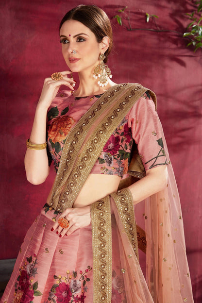 Peach Banglori Silk Designer Lehenga Choli NCLC10110366