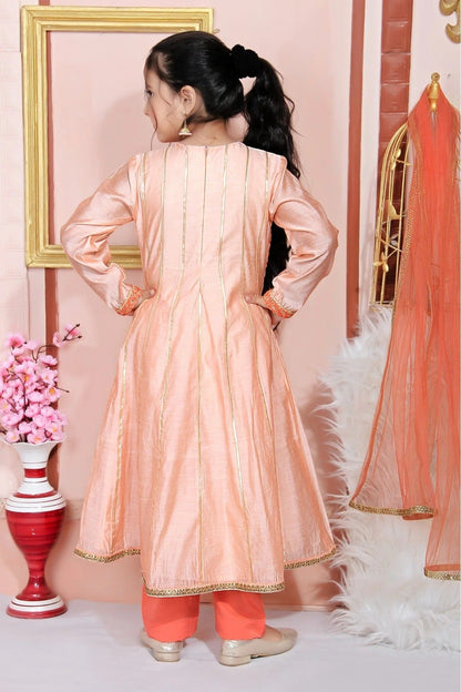 Peach Chanderi Silk Embroidery Anarkali Suit NCGW10710784