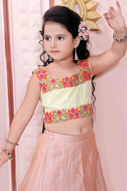 Peach Chanderi Silk Party Wear Lehenga Choli NCGW10710759