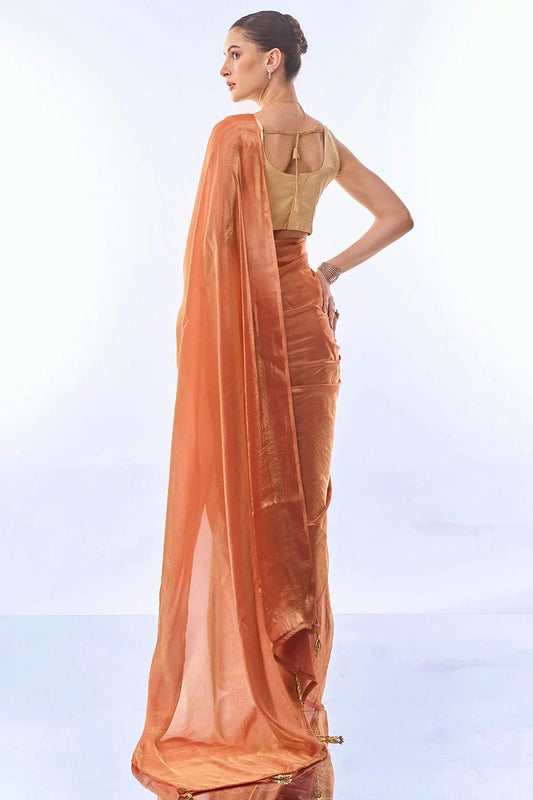 Peach Fendy Saree NCSD11112440