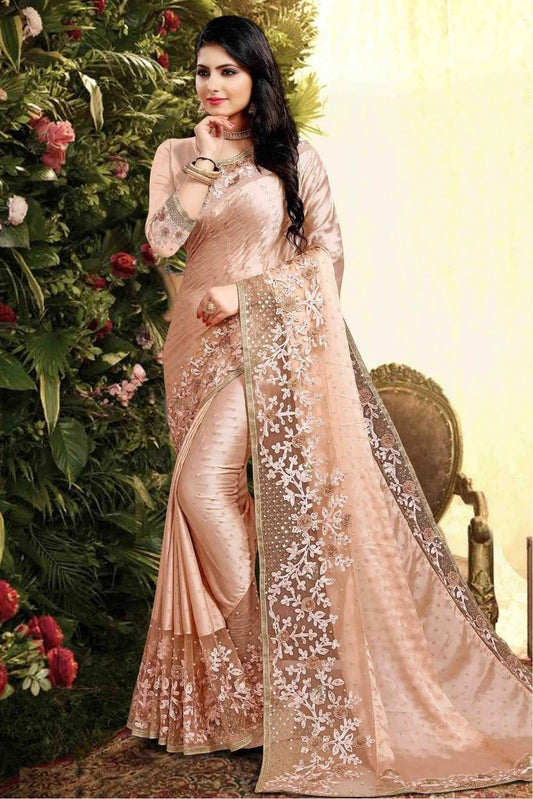 Peach Rangoli Silk Designer Saree NCSD11210520