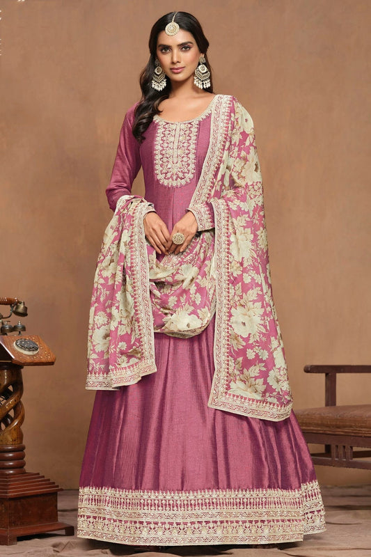 Pink Art Silk Anarkali Suit NCSM10510210