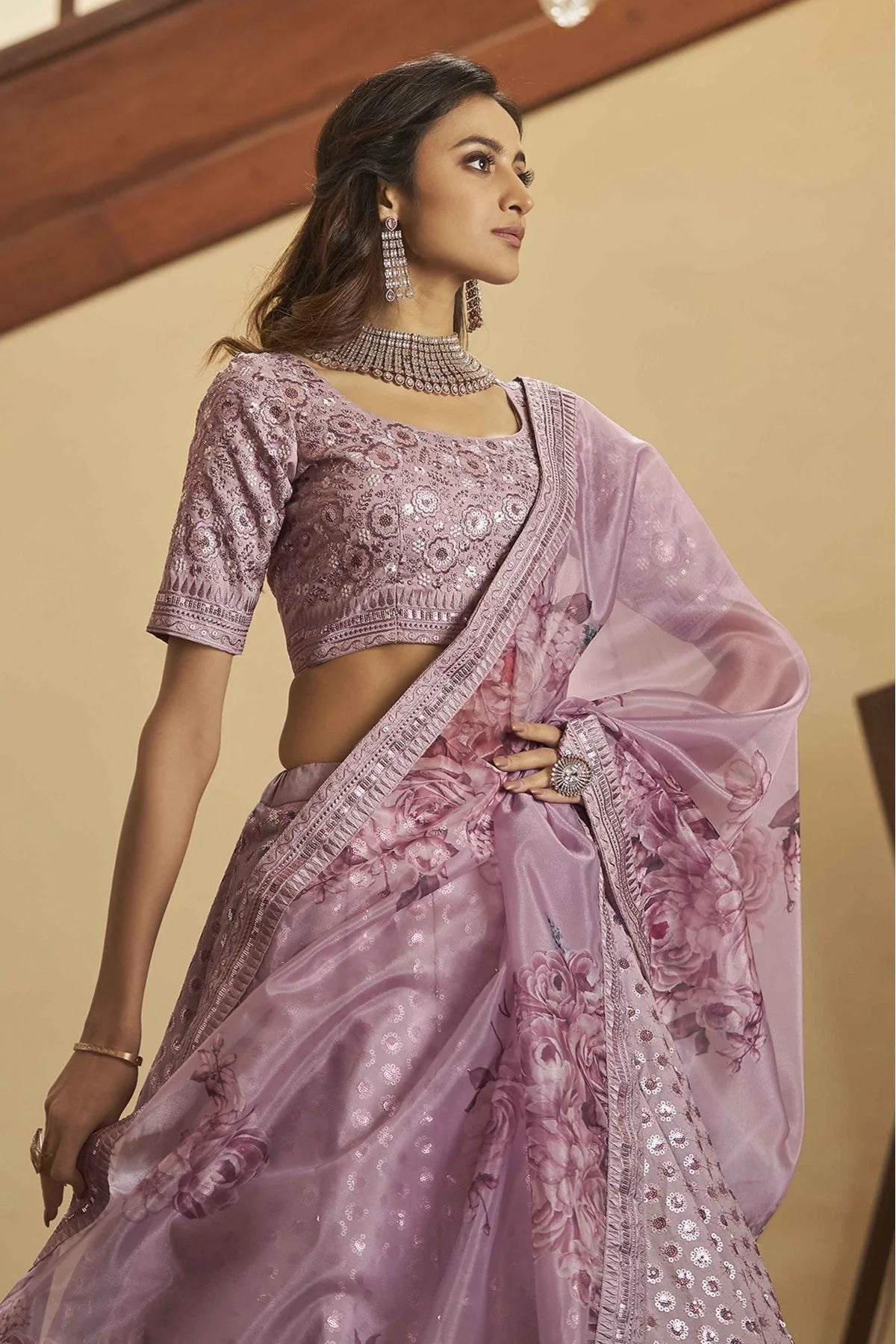 Pink Art Silk Embroidery Lehenga Choli NCLC11510149