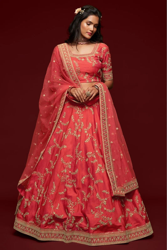 Pink Art Silk Lehenga Choli NCLC10110341