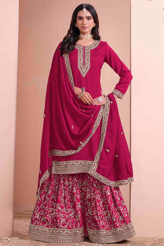 Pink Art Silk Sharara Suit NCSM10510111
