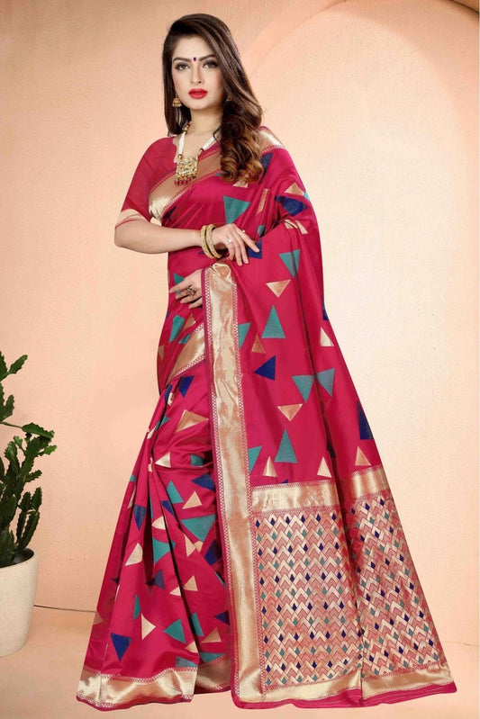 Pink Banarasi Art Silk Traditional Saree NCSD11210781