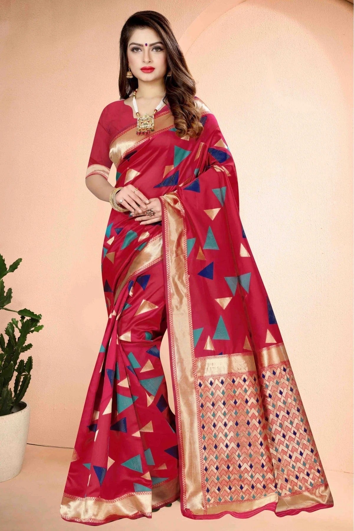 Pink Banarasi Art Silk Traditional Saree NCSD11210781