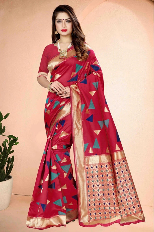 Pink Banarasi Art Silk Traditional Saree NCSD11210781