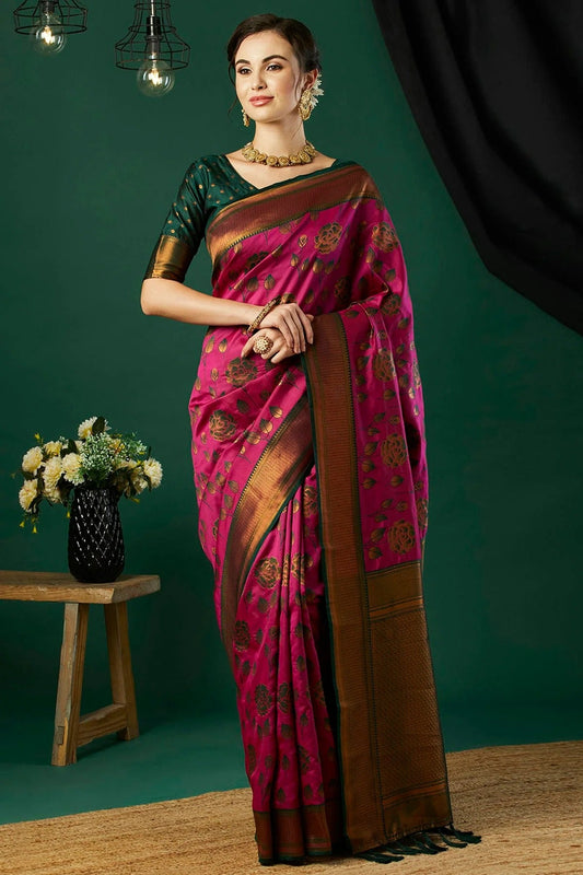 Pink Banarasi Silk Traditional Saree NCSD11111515
