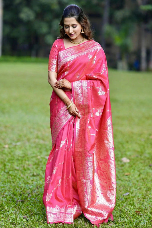 Pink Banarasi Silk Traditional Saree NCSD11111630