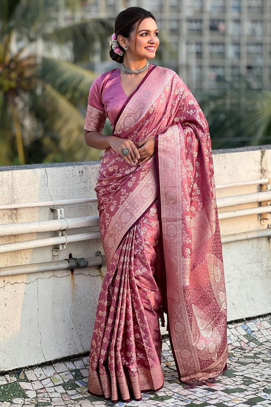 Pink Banarasi Silk Traditional Saree NCSD11111802