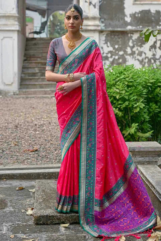 Pink Banarasi Silk Traditional Saree NCSD12610125