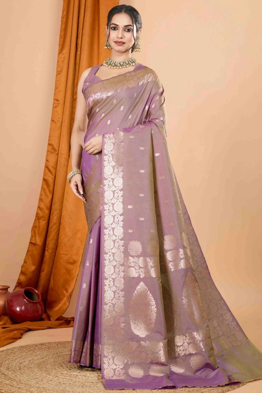 Pink Banarasi Silk Woven Traditional Saree NCSD11110471