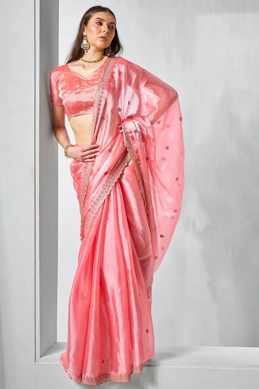 Pink Burburry Designer Saree NCSD11111797
