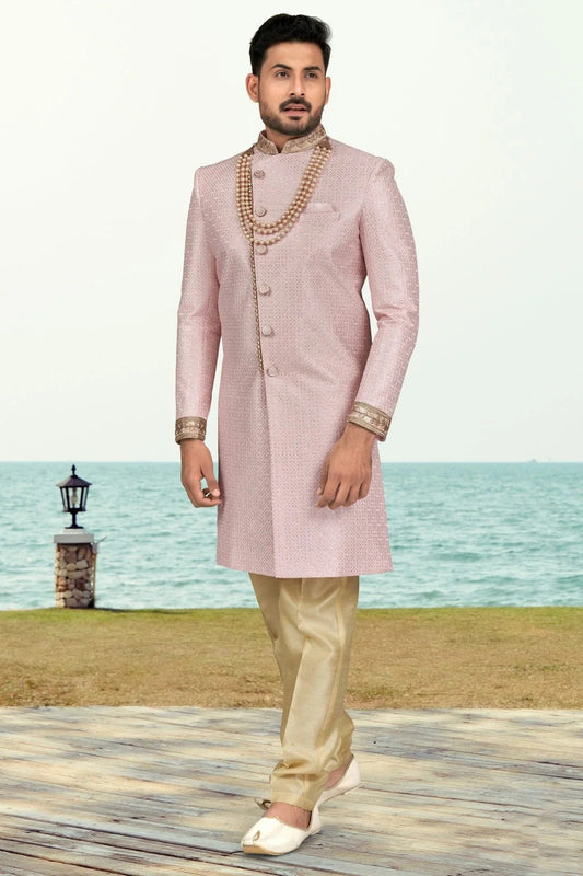 Pink Champion Silk Sherwani NCSH10410278