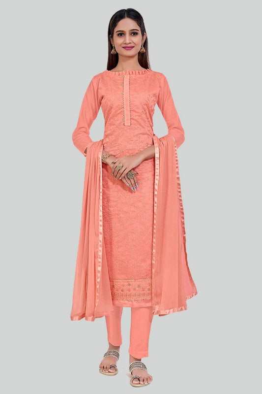 Pink Chanderi Silk Pant Style Suit NCSM11112348