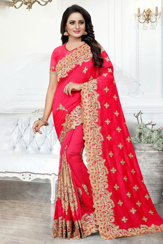 Pink Cherry Silk Designer Saree NCLC11210351