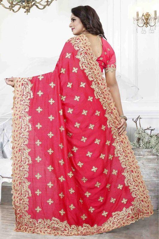 Pink Cherry Silk Designer Saree NCSD11210635